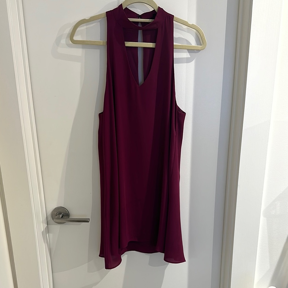Sleeveless Burgundy Dress